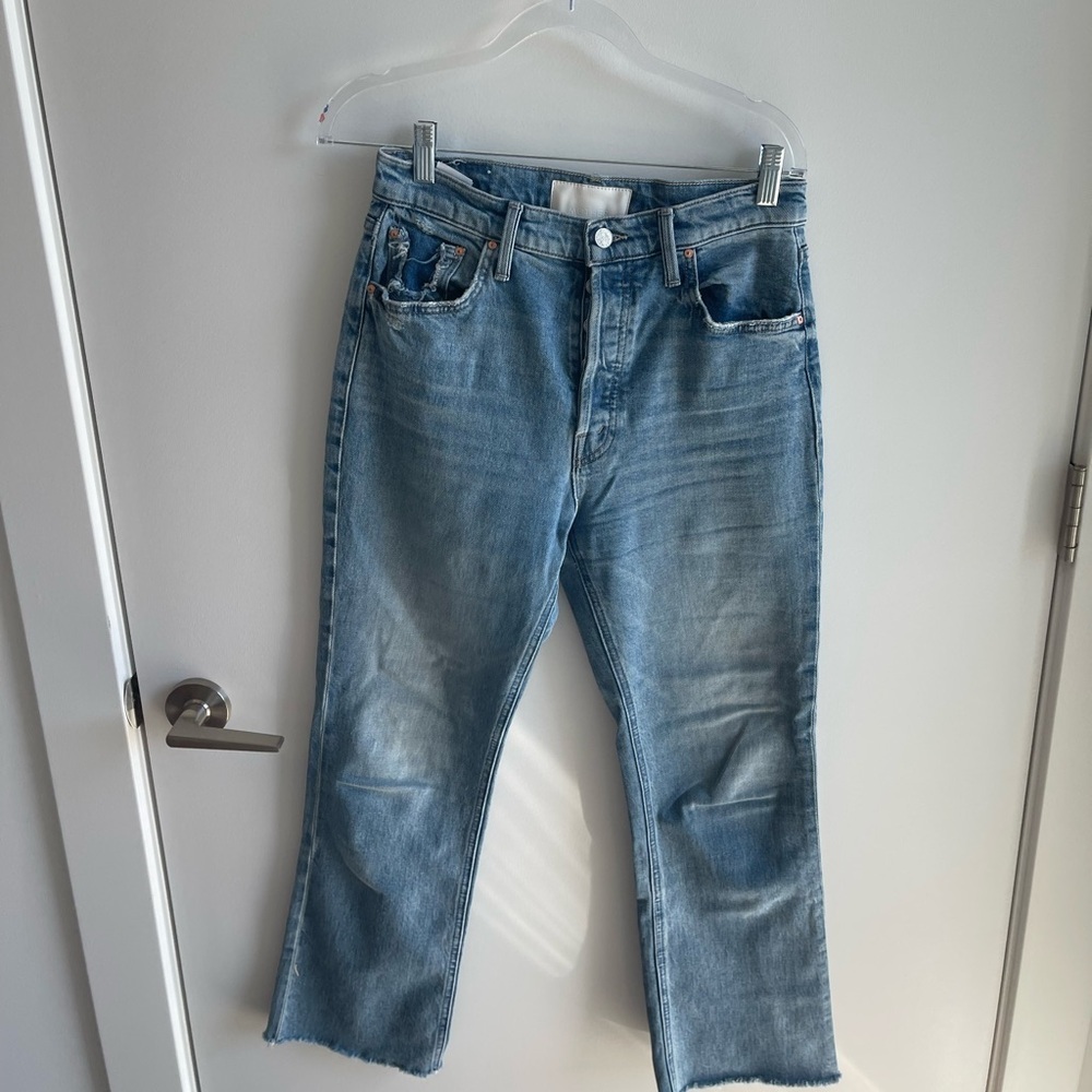 MOTHER Tripper Flood Fray Jeans